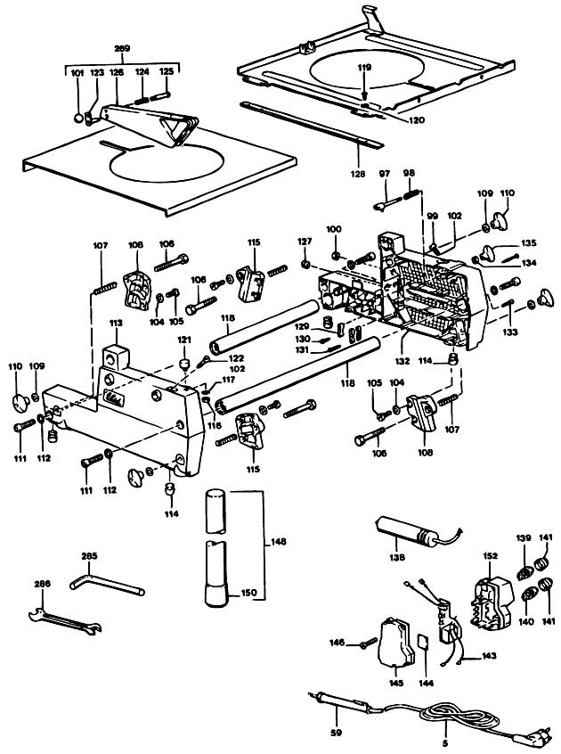 Elu TGS171----K Type 1 Table Spare Parts TGS171----K