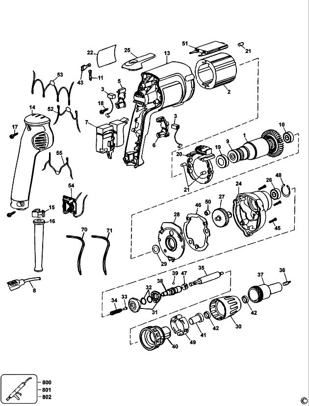 Elu BS40EK Type 1 Screwdriver Spare Parts BS40EK