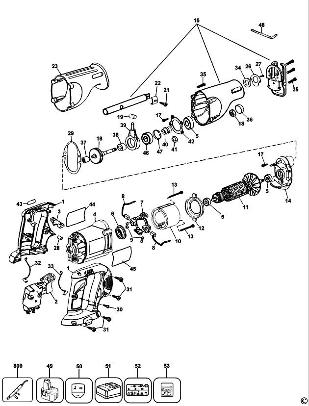 Elu RSA18 Type 1 Cut Saw Spare Parts RSA18
