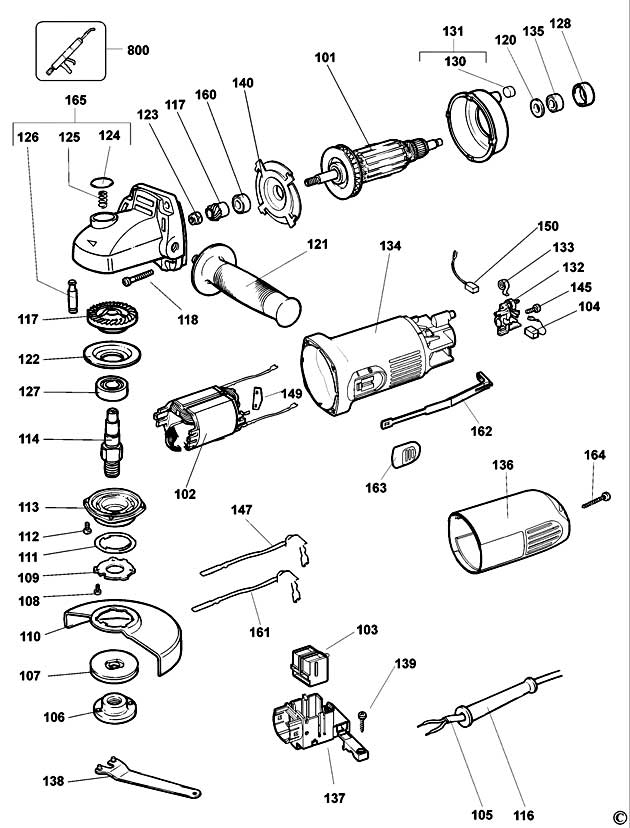 Elu WS26 Type 1 Angle Grinder Spare Parts WS26
