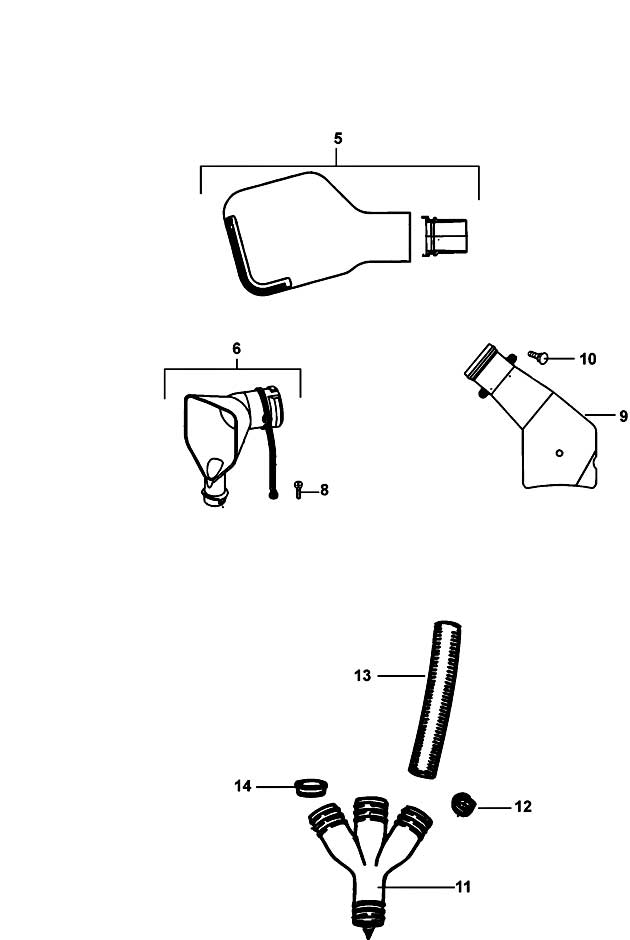 Elu EZ7088 Type 1 Dust Extraction Kit Spare Parts EZ7088
