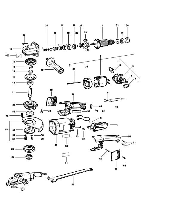 DeWalt DW474 Type 2 Angle Grinder Spare Parts DW474
