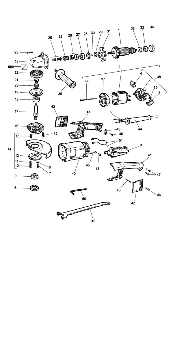 DeWalt DW476 Type 2 Angle Grinder Spare Parts DW476