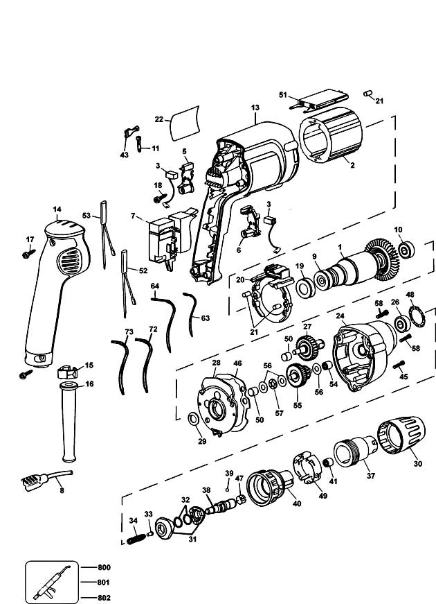 Elu BS20EK Type 2 Screwdriver Spare Parts BS20EK