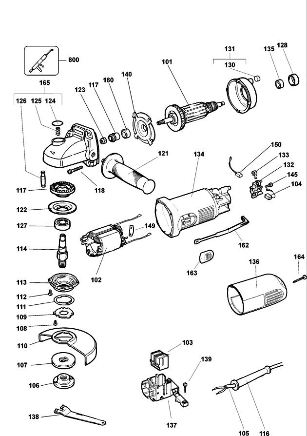Elu WS26 Type 3 Angle Grinder Spare Parts WS26