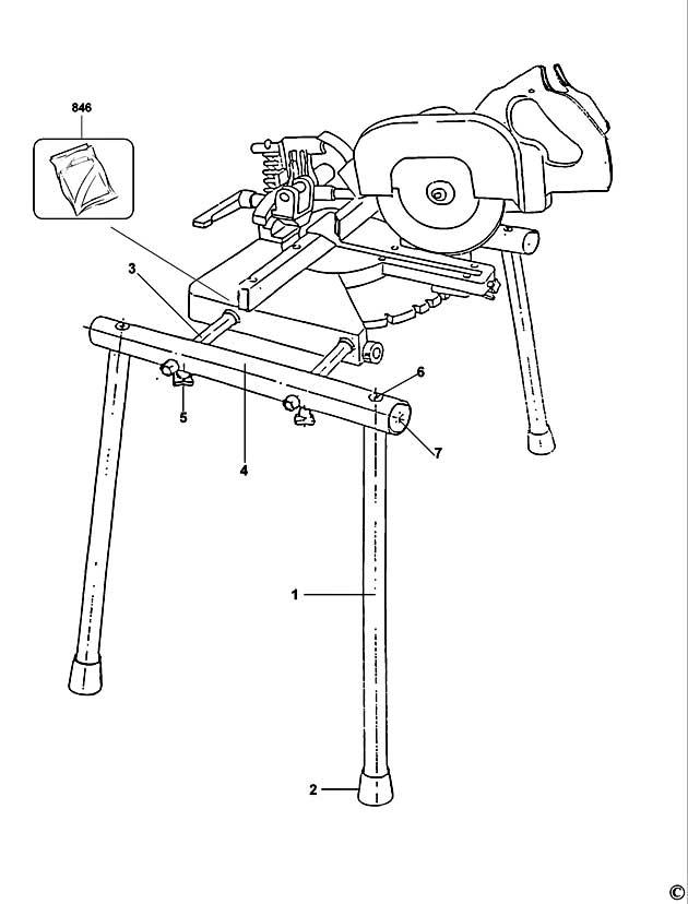 DeWalt DE3493 Type 1 Leg Stand Spare Parts DE3493