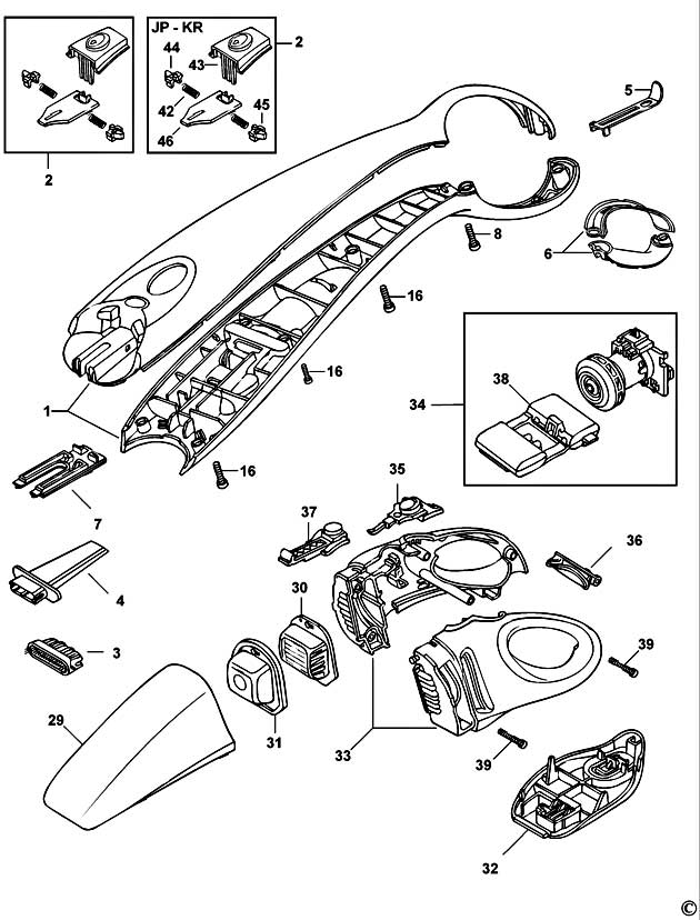 Black & Decker FV9601 Type H2 Floor Vac Spare Parts FV9601