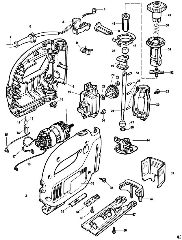 Black & Decker KS635S Type 4 Jigsaw Spare Parts KS635S