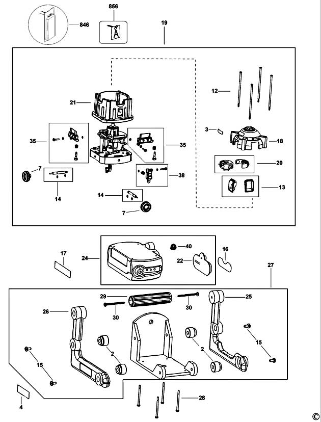 DeWalt DW071K Type 1 Laser Spare Parts DW071K