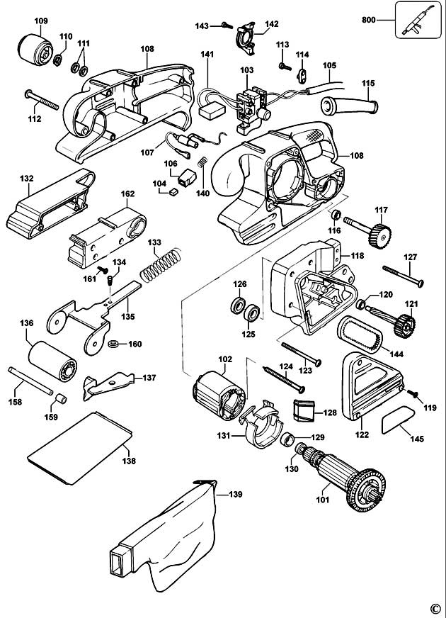 Black & Decker KA85 Type 2 Belt Sander Spare Parts KA85