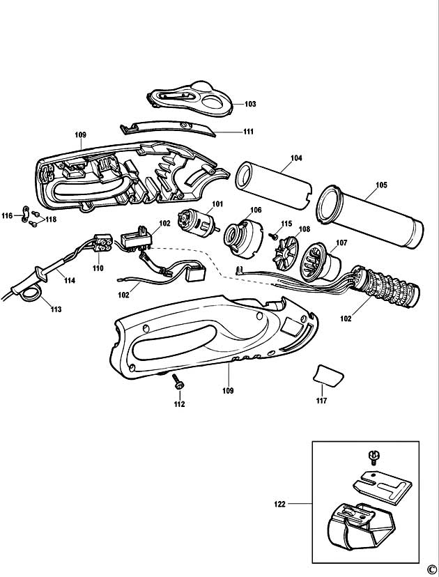 Black & Decker KX1682 Type 2 Heatgun Spare Parts KX1682