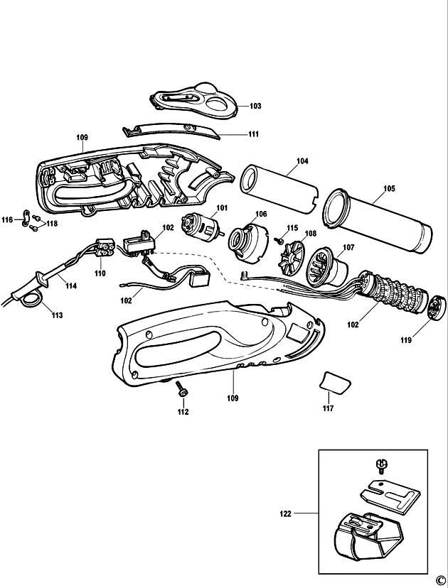 Black & Decker KX1683 Type 2 Heatgun Spare Parts KX1683