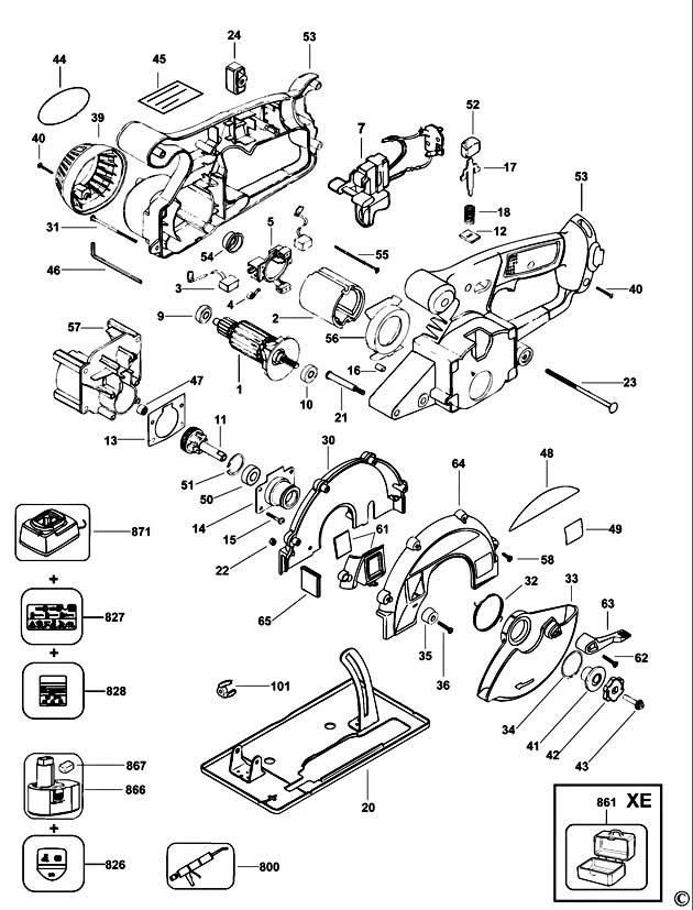 DeWalt DW934 Type 1 Circular Saw Spare Parts Part Shop Direct