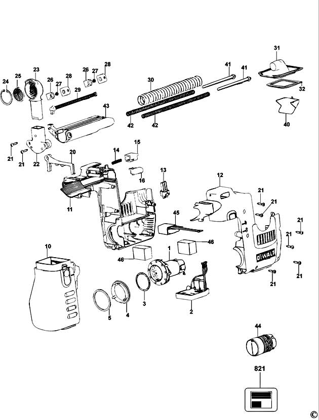 DeWalt D25300D Type 1 Extractor Kit Spare Parts D25300D