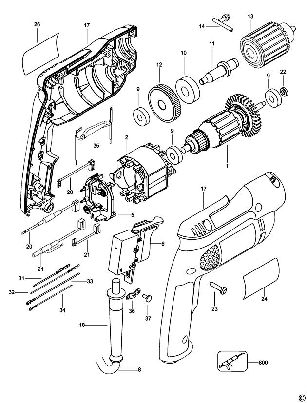 DeWalt D21003 Type 1 Drill Spare Parts D21003