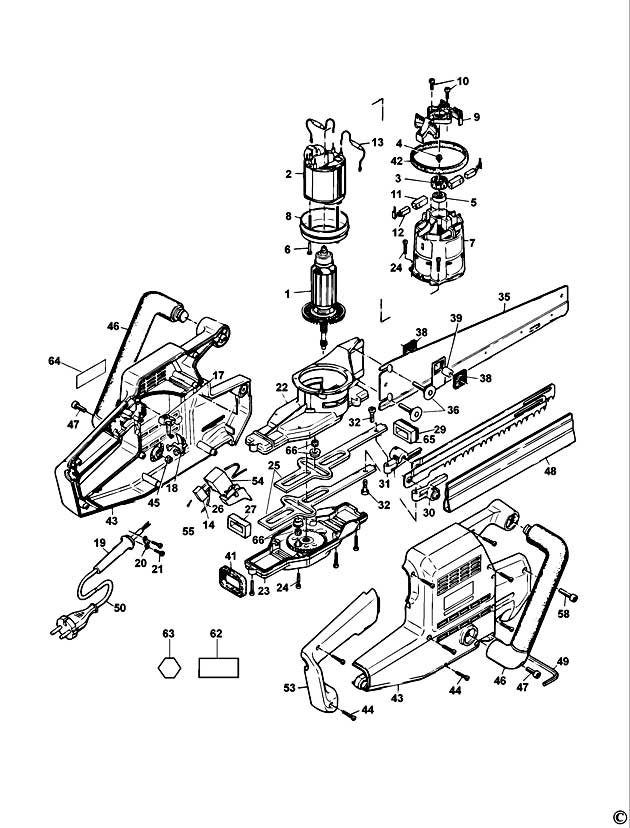 DeWalt DW390 Type 4 Universal Saw Spare Parts DW390