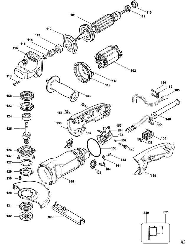Black & Decker KG88 Type 1 Angle Grinder Spare Parts KG88