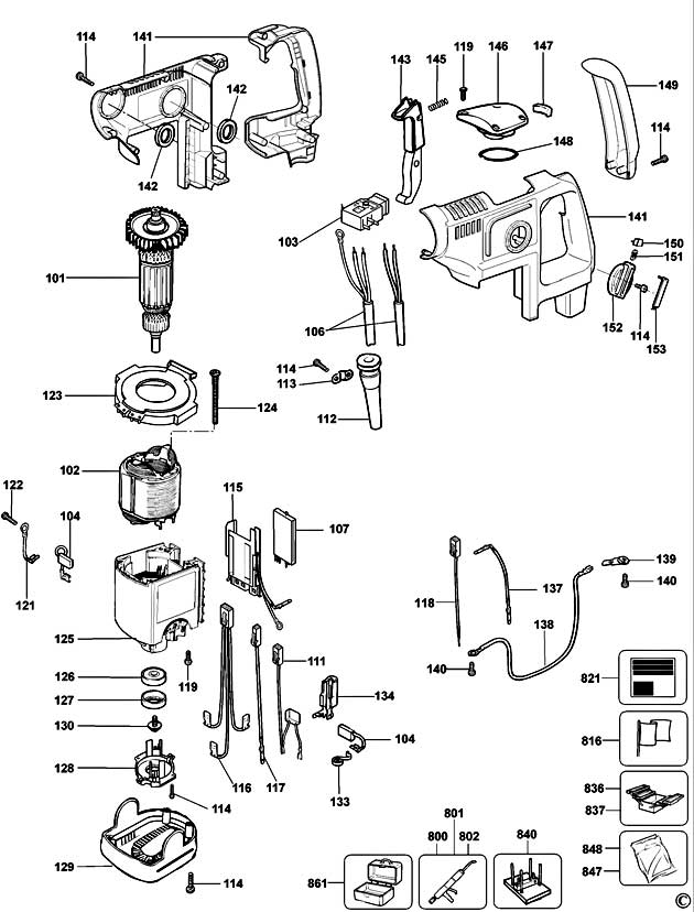 DeWalt DW570K Type 2 Hammer Spare Parts DW570K