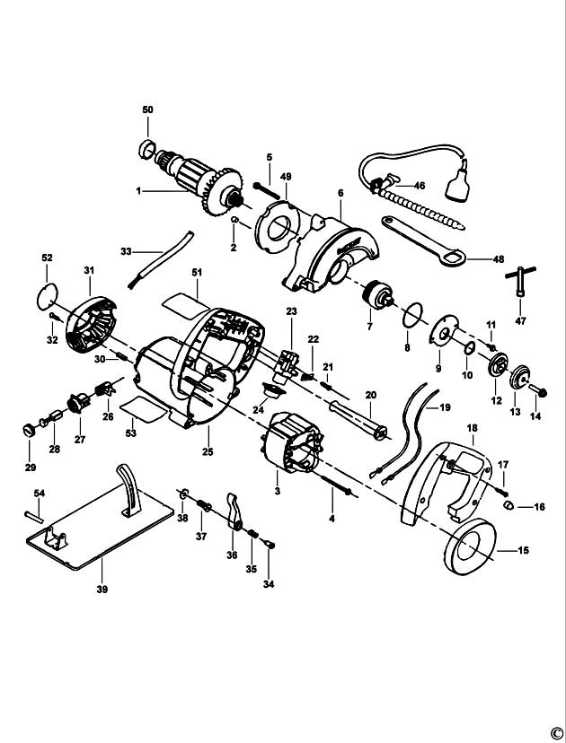 DeWalt DW861 Type 1 Tile Cutter Spare Parts DW861