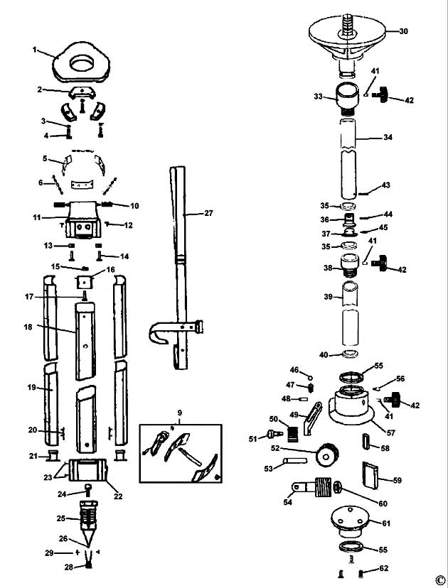 DeWalt DE0735 Type 1 Tripod Spare Parts DE0735