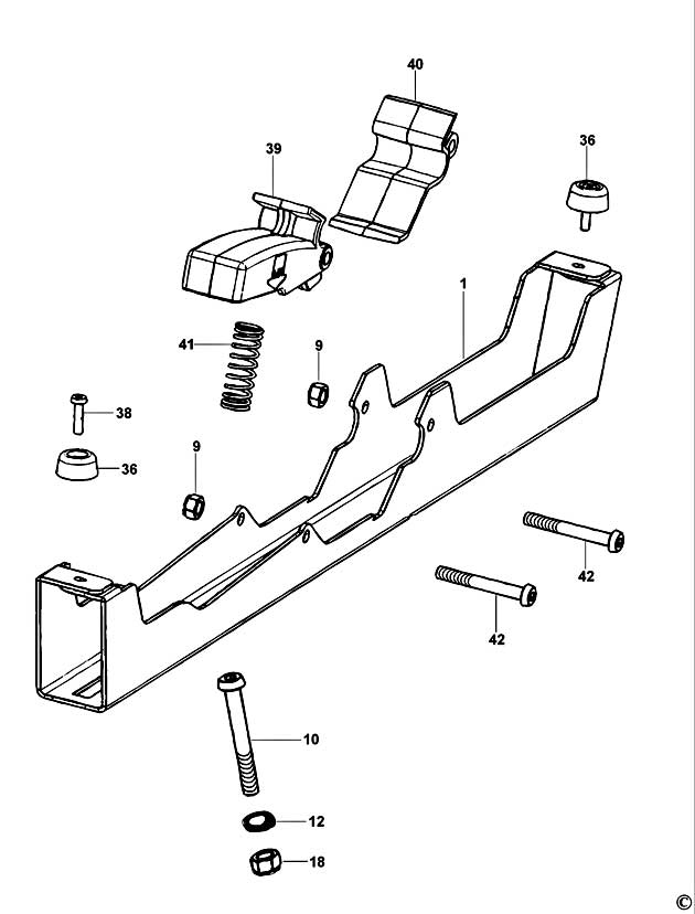 DeWalt DE7030 Type 1 Bracket Spare Parts DE7030