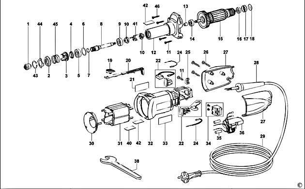 DeWalt D28886 Type 1 Grinder Spare Parts D28886