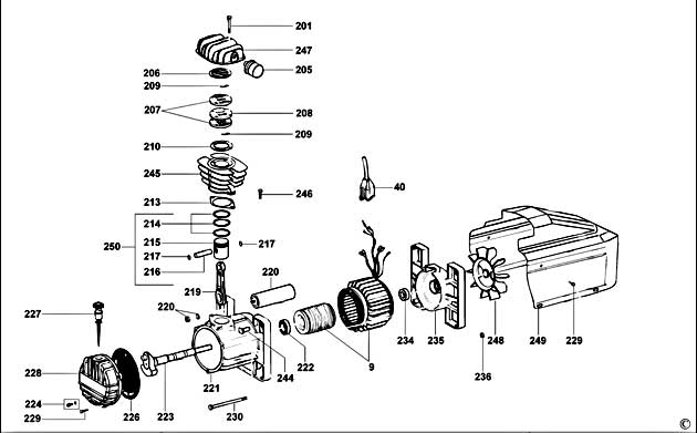 DeWalt D55155 Type 2 Compressor Spare Parts D55155