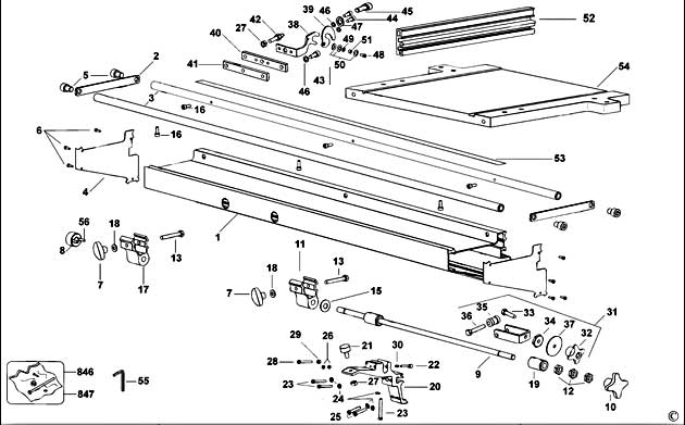 DeWalt D271055 Type 1 Extension Table Spare Parts D271055