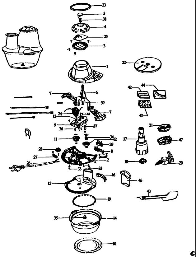 Black & Decker FX600 Type 1 Food Processor Spare Parts FX600