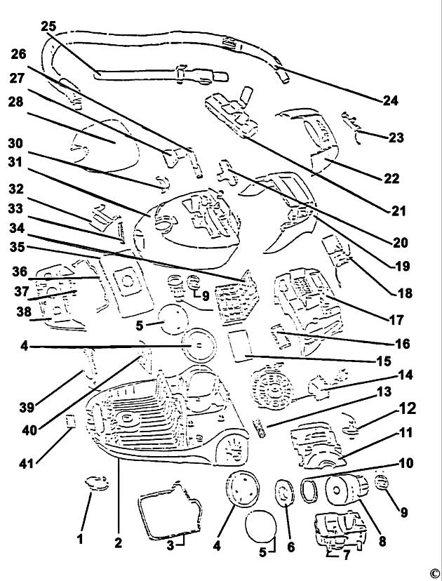 Black & Decker VM400 Type 1 Vacuum Cleaner Spare Parts VM400