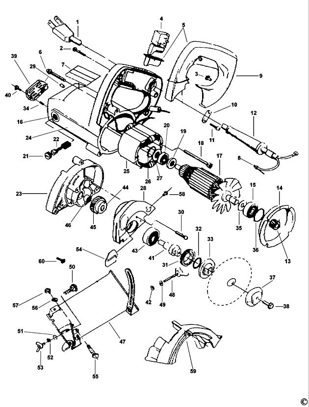 DeWalt DW301 Type 1 Circular Saw Spare Parts DW301