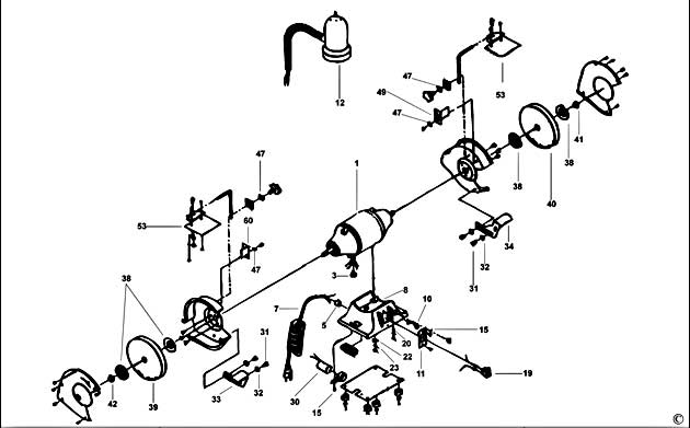 Black & Decker KG9407 Type 1 Bench Grinder Spare Parts KG9407