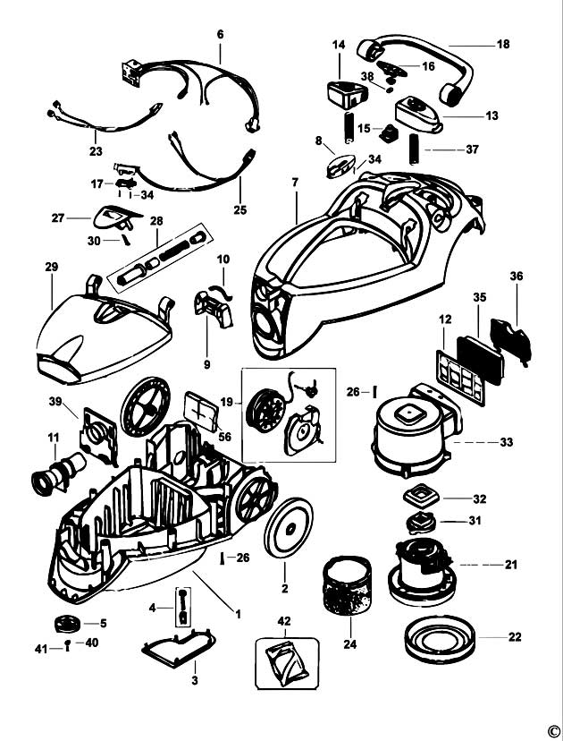 Black & Decker VM825 Type 1 Vacuum Cleaner Spare Parts VM825