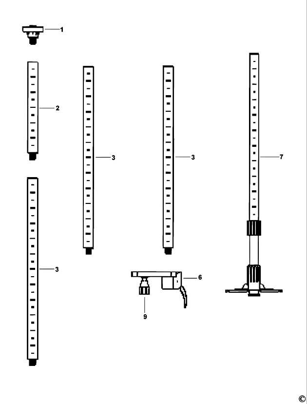 DeWalt DE0842 Type 1 Floor To Ceiling Pole Spare Parts DE0842