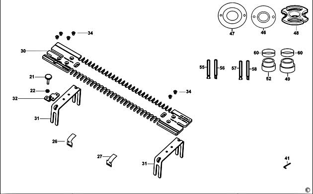 DeWalt DE6215 Type 1 Dovetail Jig Spare Parts DE6215