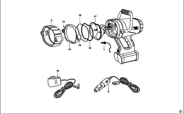 Black & Decker BDV158 Type 1 Torch Spare Parts BDV158