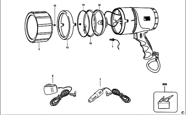 Black & Decker BDV156 Type 1 Torch Spare Parts BDV156