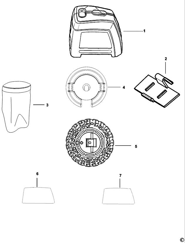Black & Decker BDL220S Type 1 Laser Spare Parts BDL220S