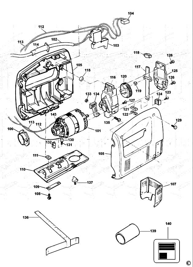 Black & Decker CD300 Type 1 Jigsaw Spare Parts CD300