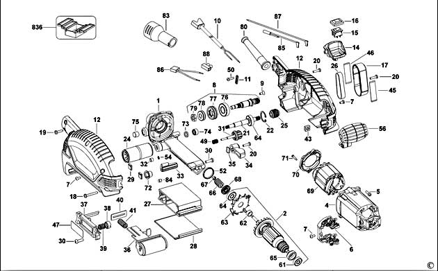 DeWalt D26480 Type 1 Belt Sander Spare Parts D26480