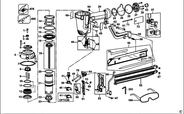 DeWalt D51430 Type 2 Nailer Spare Parts D51430