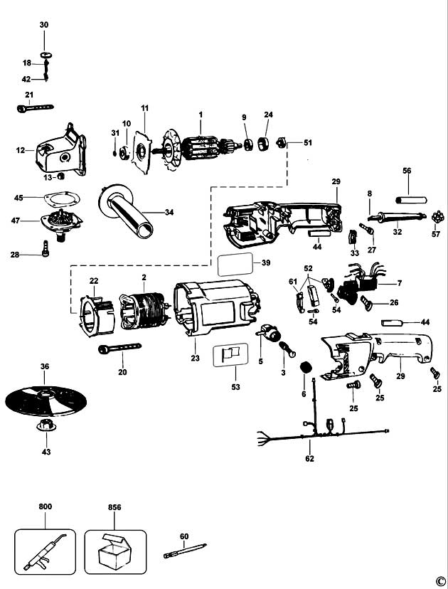 DeWalt 6138-40 Type 103 Sander/polisher Spare Parts 6138-40