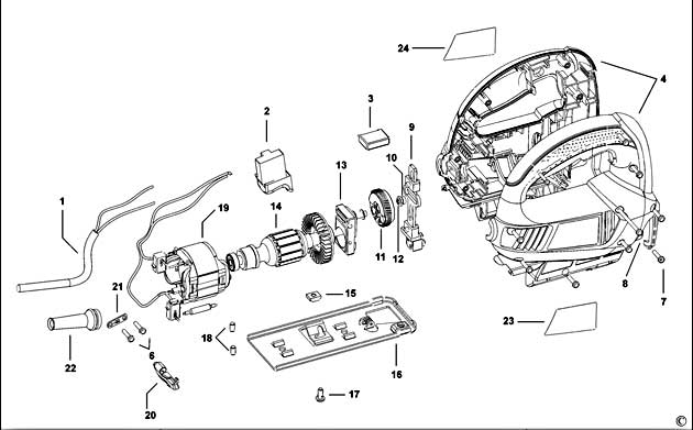 Black & Decker BMS380 Type 1 Jigsaw Spare Parts BMS380