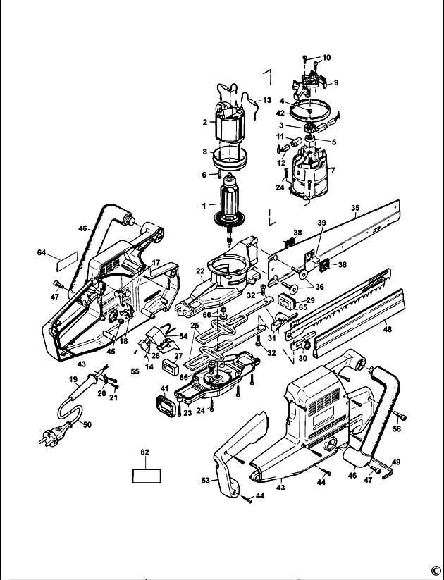 DeWalt DW390L Type 5 Universal Saw Spare Parts DW390L