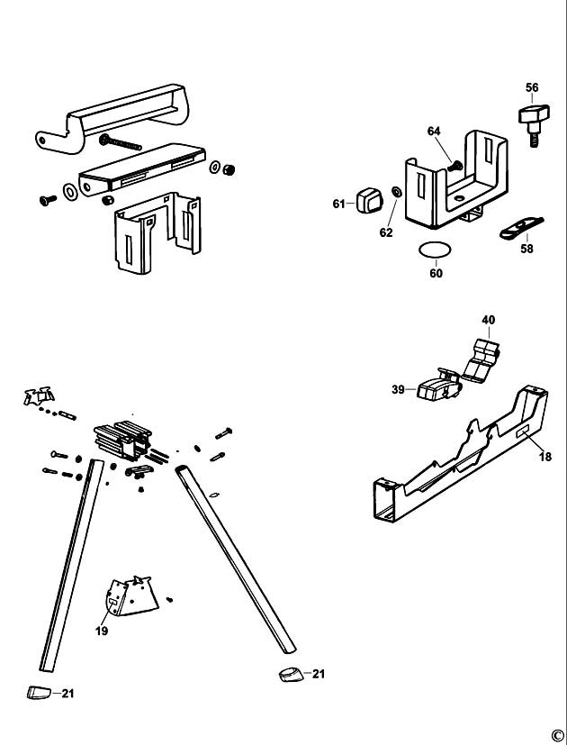 DeWalt DW723-XE Type 1  Spare Parts DW723-XE