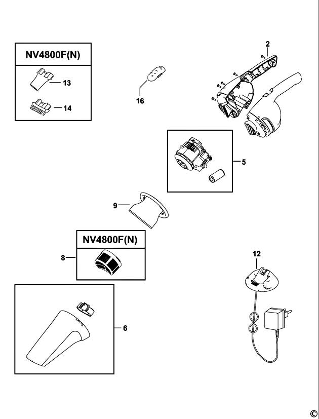 Black & Decker NV2400 Type H1 Dustbuster Spare Parts NV2400