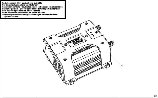 Black & Decker BDPC750 Type 1 Power Inverter Spare Parts BDPC750