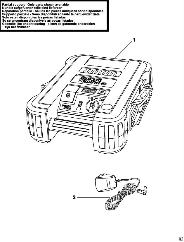 Black & Decker BDJS350 Type 1 Jump Starter Spare Parts BDJS350