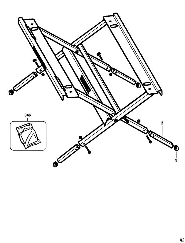 DeWalt DE7440 Type 2 Folding Stand Spare Parts DE7440