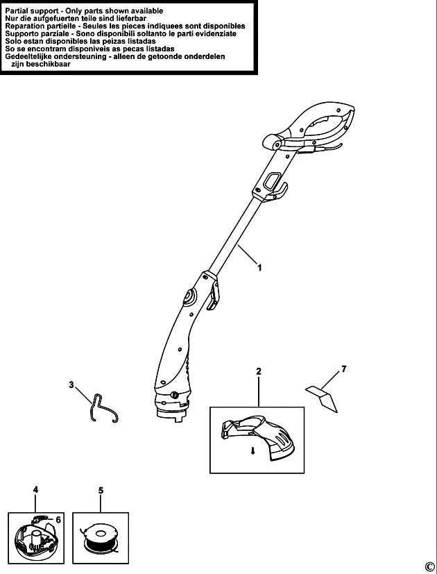 Black & Decker GL350 Type 3 String Trimmer Spare Parts GL350